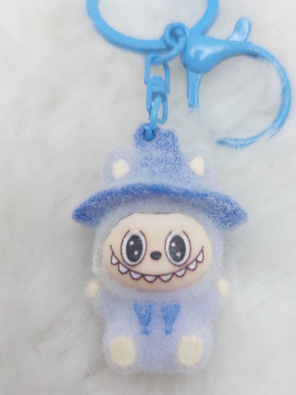Labobu Plush Halloween Hat Pendant Light Blue- Soft Bowknot Bag Charm